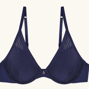 ThirdLove 24/7 Seamless Stripe Plunge Bra 32F